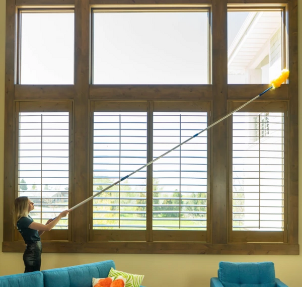 Cleaning Tall Ceilings with a High Reach Ladder - Sunset Ladder