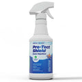 Protect-Shield Water Repellant spray bottle for preventing water spots and mineral buildup on glass and tile surfaces.